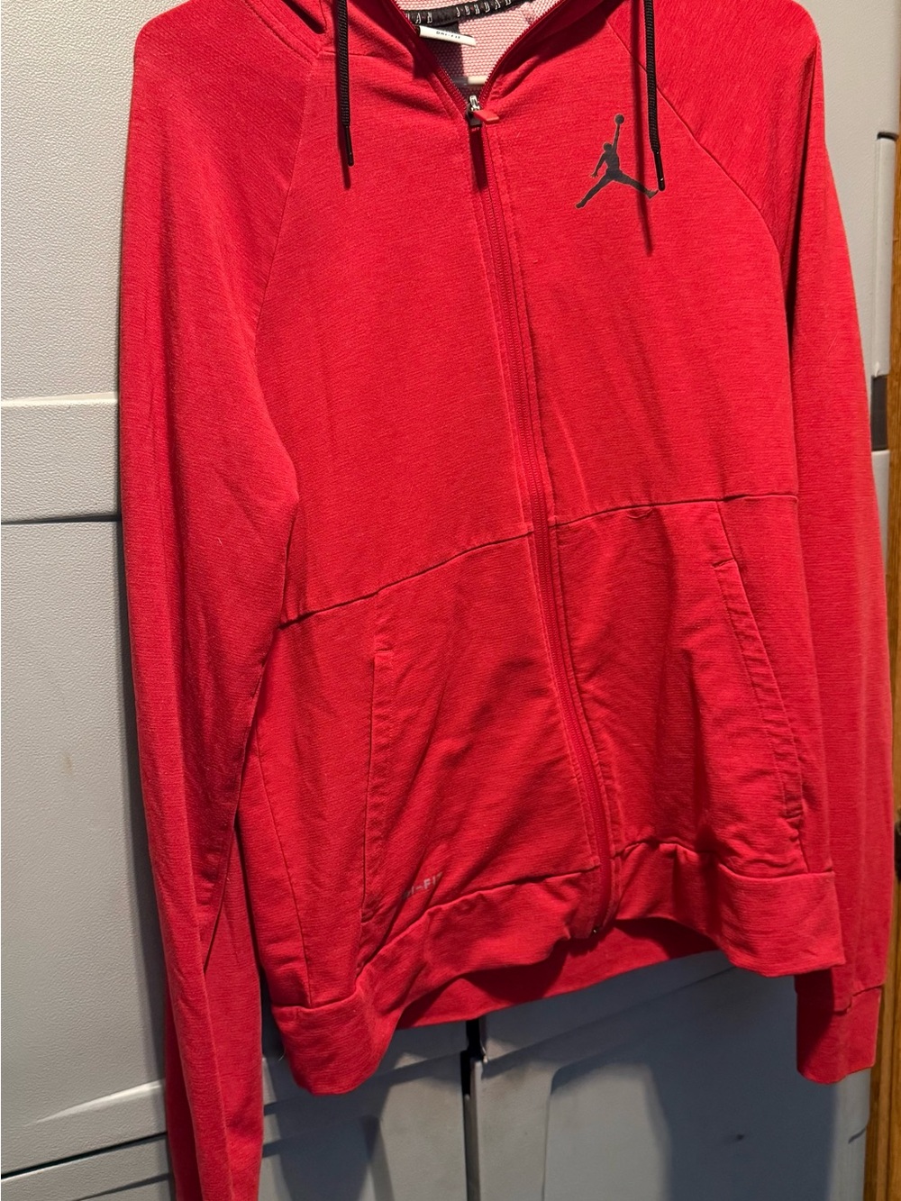 Jordan Red Full-Zip Lightweight Hoodie Jacket
